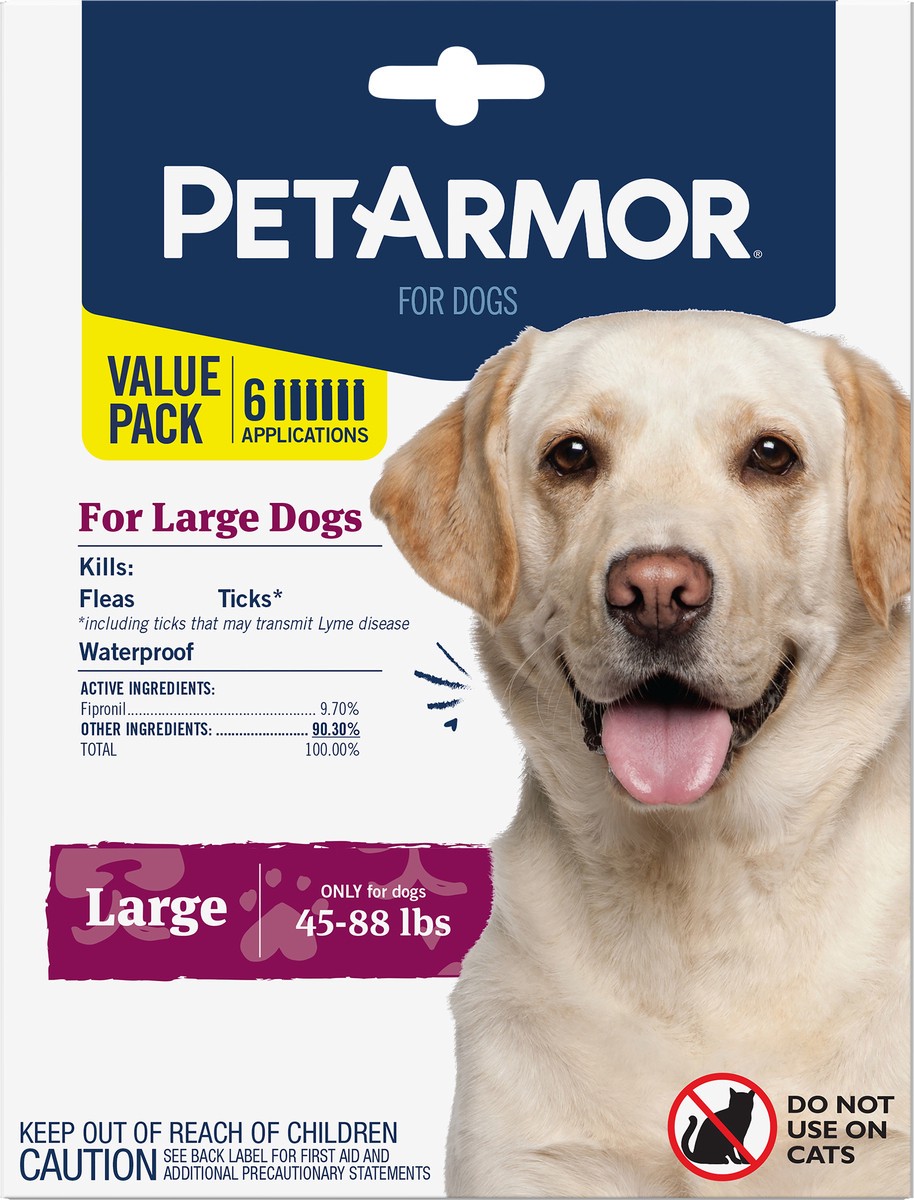 slide 2 of 5, PetArmor F&T SO Dog 45-88LB 6CT, 6 ct