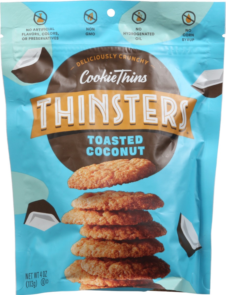 slide 8 of 11, Thinsters Toasted Coconut Cookie Thins 4 oz, 4 oz