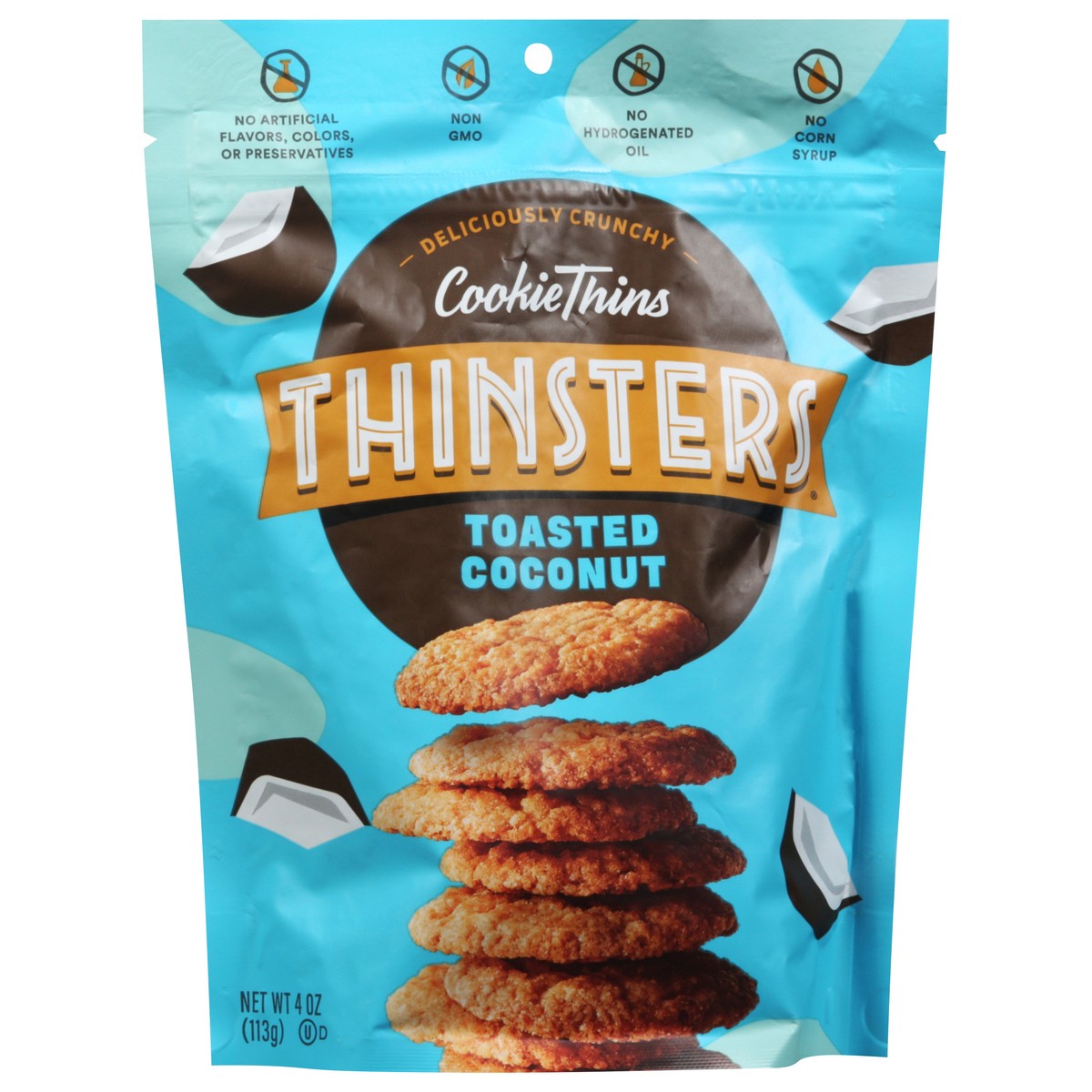slide 2 of 11, Thinsters Toasted Coconut Cookie Thins 4 oz, 4 oz