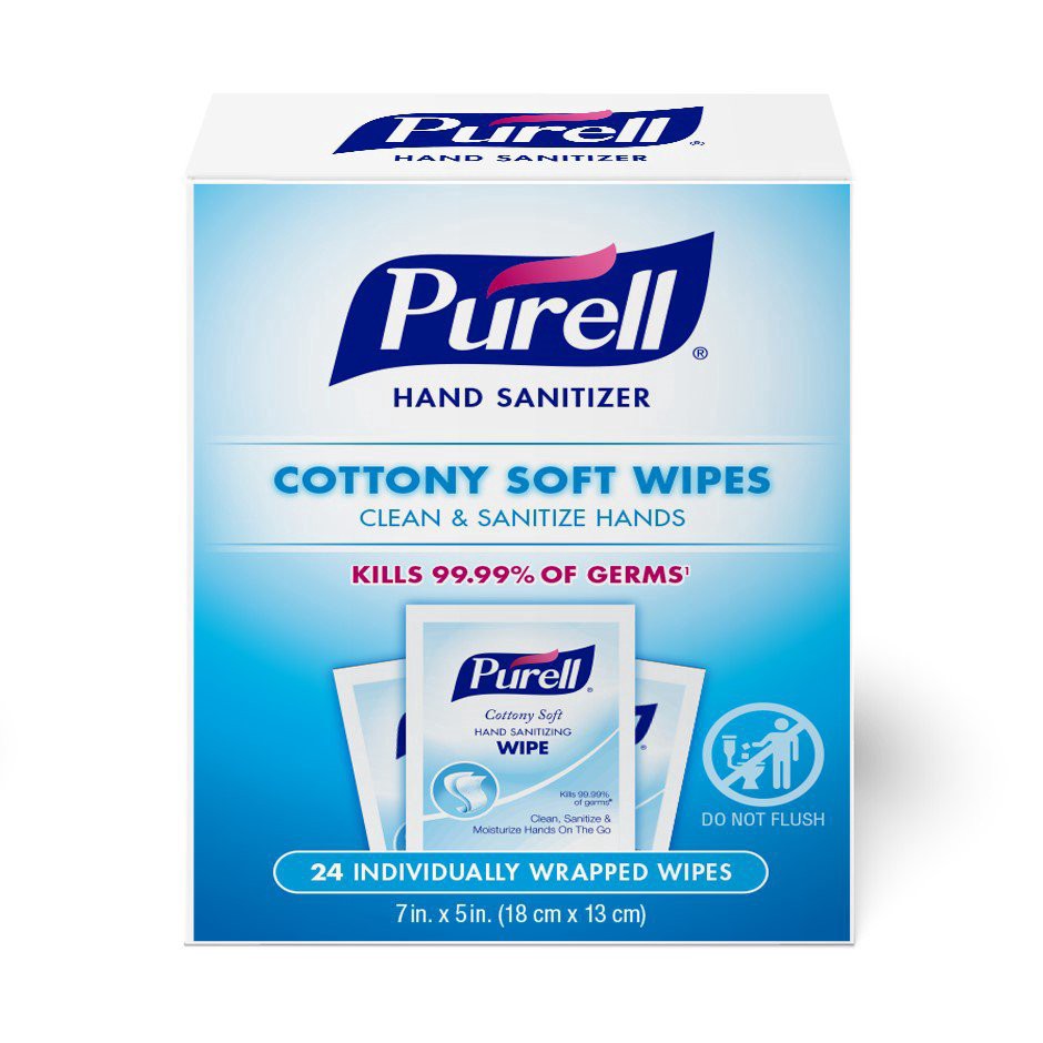 slide 1 of 1, Purell Cottony Soft Wipes, 24 ct