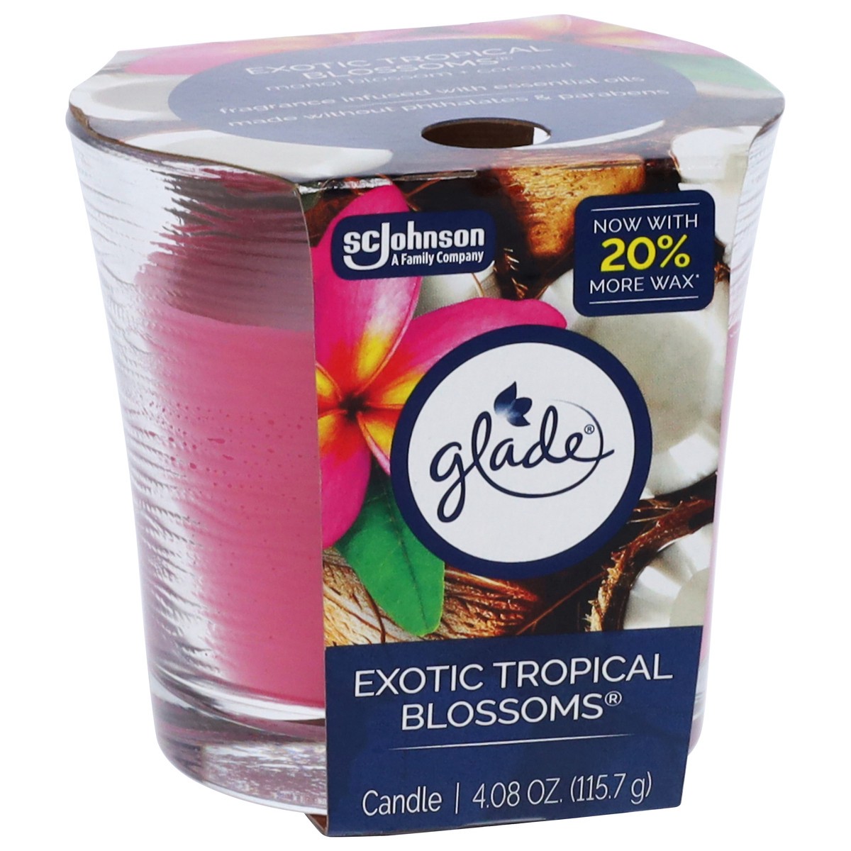 slide 13 of 14, Glade Exotic Tropical Blossoms Candle 4.08 oz, 4.08 oz