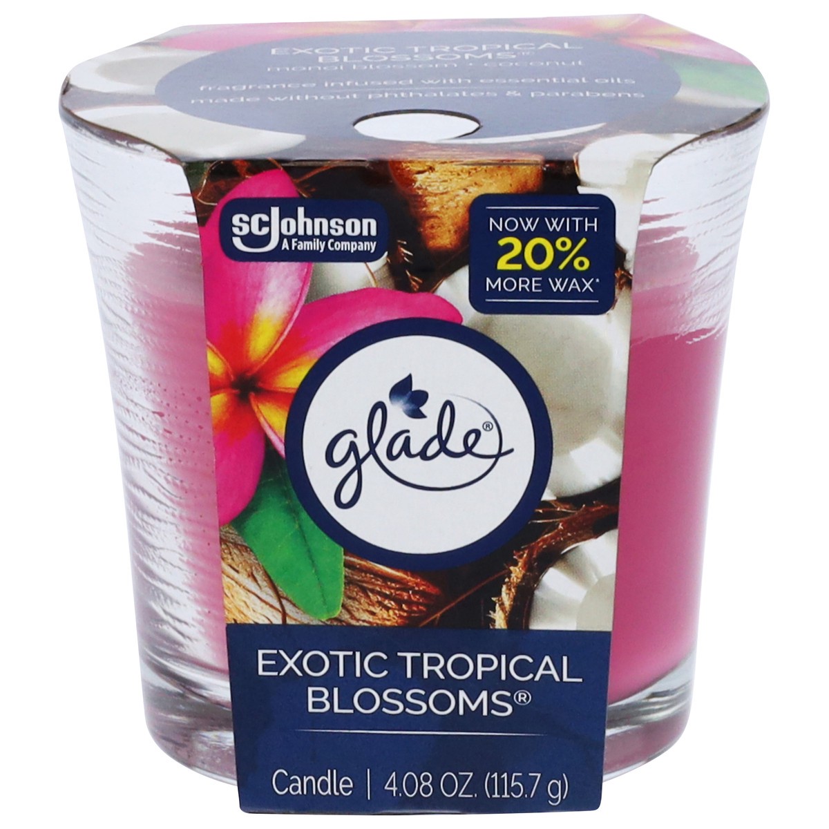 slide 1 of 14, Glade Exotic Tropical Blossoms Candle 4.08 oz, 4.08 oz