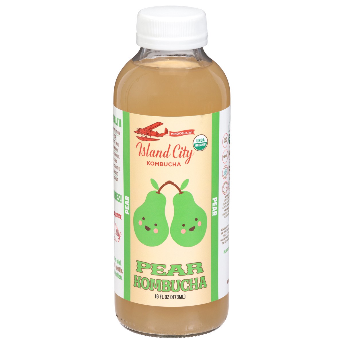 slide 11 of 13, Island City Kombucha Pear Kombucha 16 fl oz, 16 fl oz