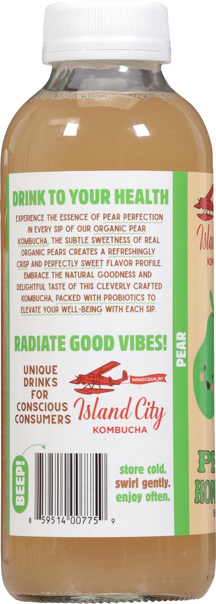 slide 8 of 13, Island City Kombucha Pear Kombucha 16 fl oz, 16 fl oz