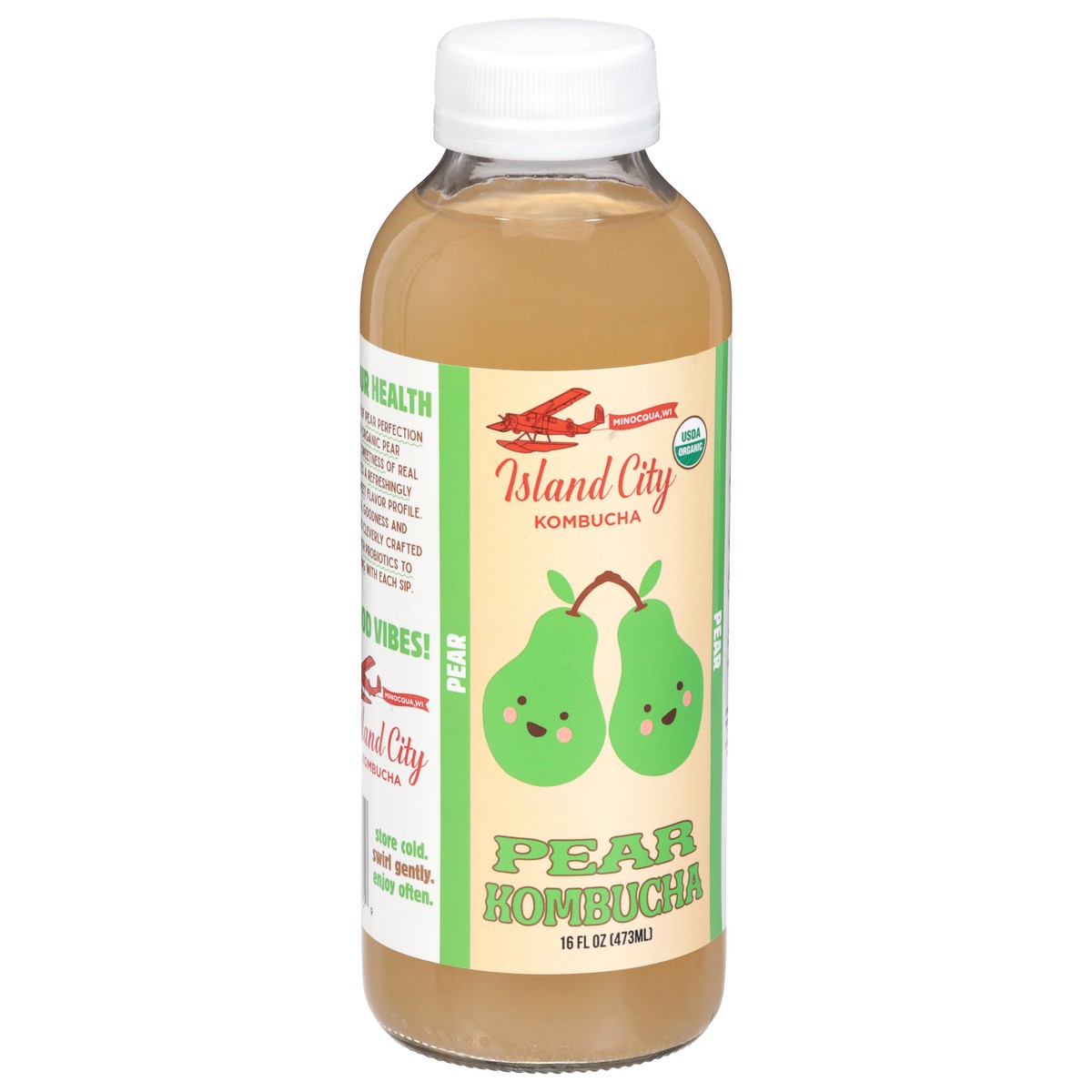 slide 5 of 13, Island City Kombucha Pear Kombucha 16 fl oz, 16 fl oz