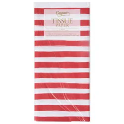 Caspari Painted Stripe Red/White Tissue Paper - 4 ea