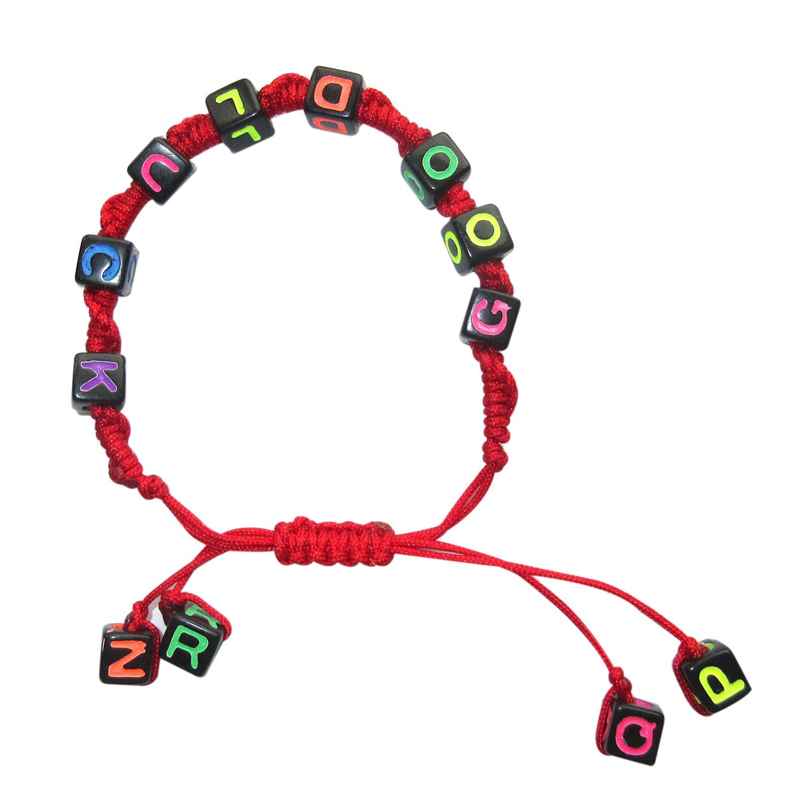 slide 3 of 4, Neon & Black Alphabet Square Beads By Creatology, 6 mm