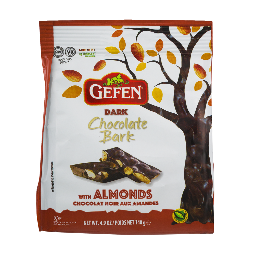 slide 1 of 1, Gefen Dark Chocolate Bark With Almonds, 4.9 oz