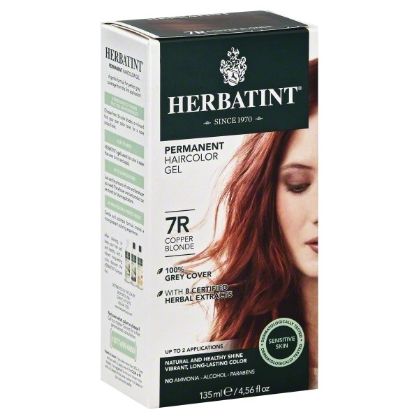 slide 1 of 1, Herbatint Permanent Herbal Haircolour Gel 7R Copper Blonde, 4.56 fl oz