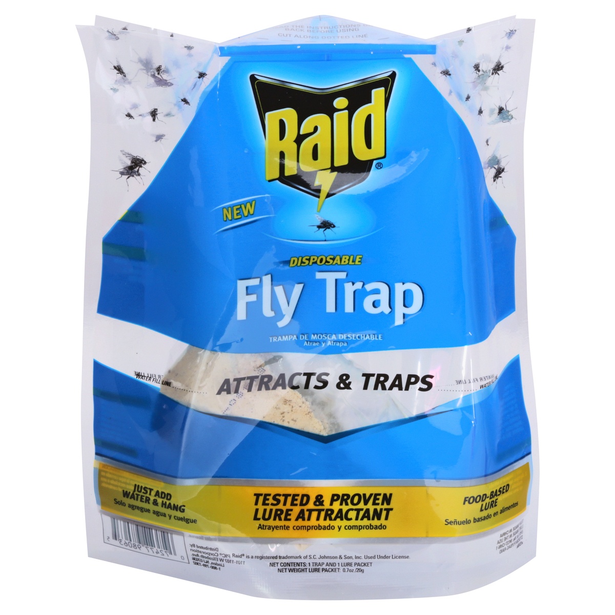 slide 1 of 3, Raid Attracts & Traps Fly Trap 0.7 oz, 2 ct