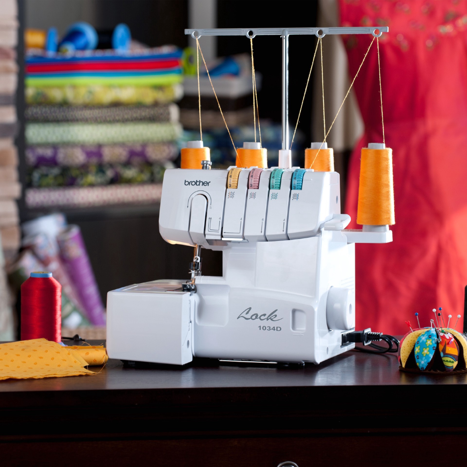 slide 3 of 4, Brother 1034d 3/4 Thread Serger With Differential Feed, 11.73 in x 18.98 in x 13.19 in