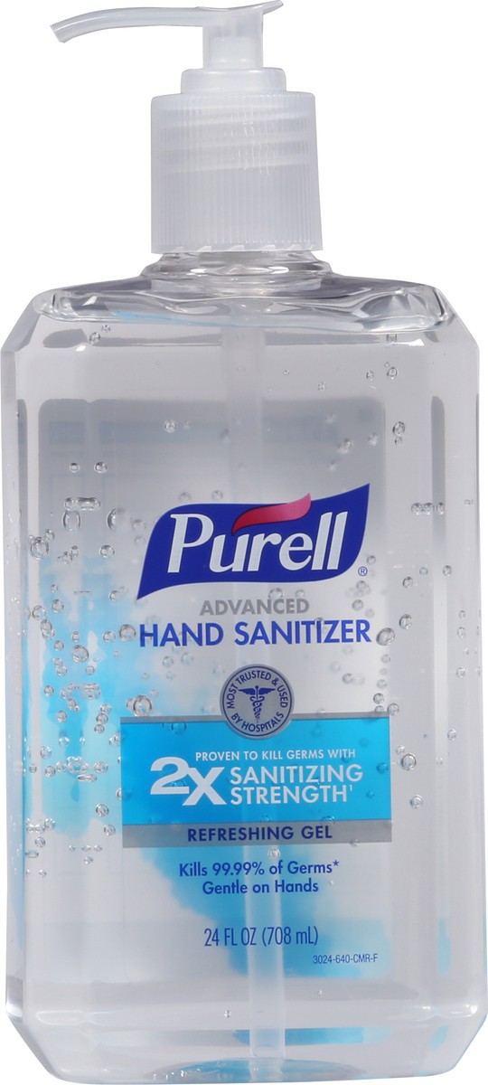 slide 2 of 9, PURELL Advanced Hand Sanitizer, 24 fl oz Table Top Pump Bottle, 23.90 fl oz