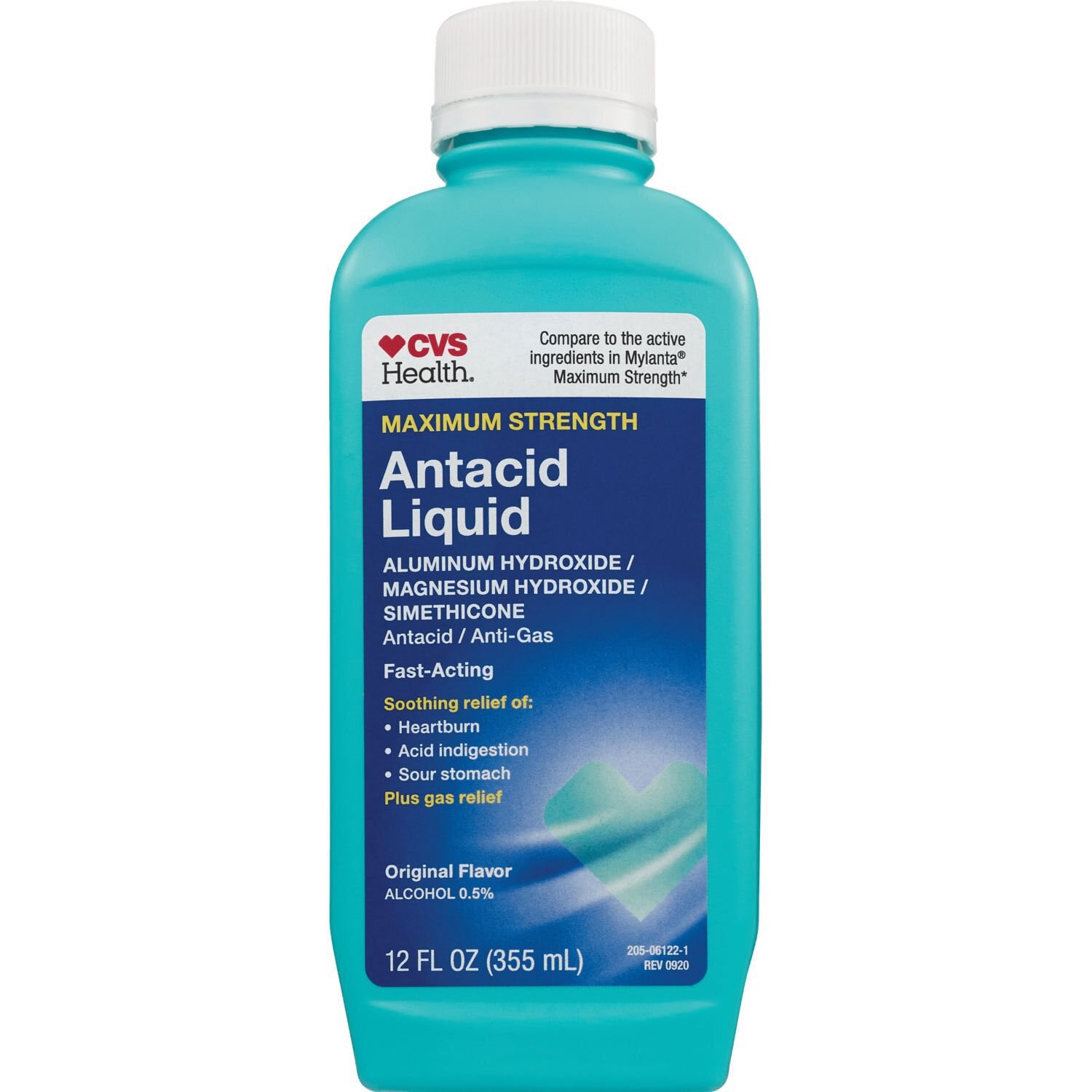 slide 1 of 2, CVS Max Strength Antacid Liquid, 1 ct