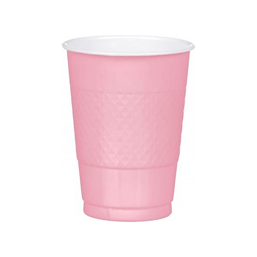 slide 1 of 1, Amscan Pink Plastic Cups  sku:132757, 20 ct