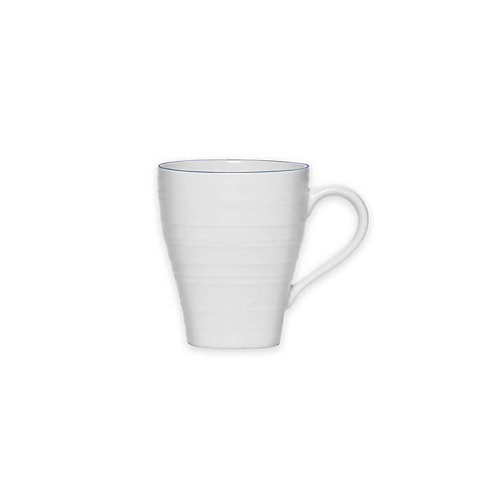 slide 1 of 1, Mikasa Swirl Square Banded Mug - Blue, 1 ct