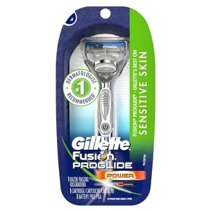 slide 1 of 1, Gillette Fusion Proglide Silvertouch Power Razor With Cartridge & Battery, 1 ct