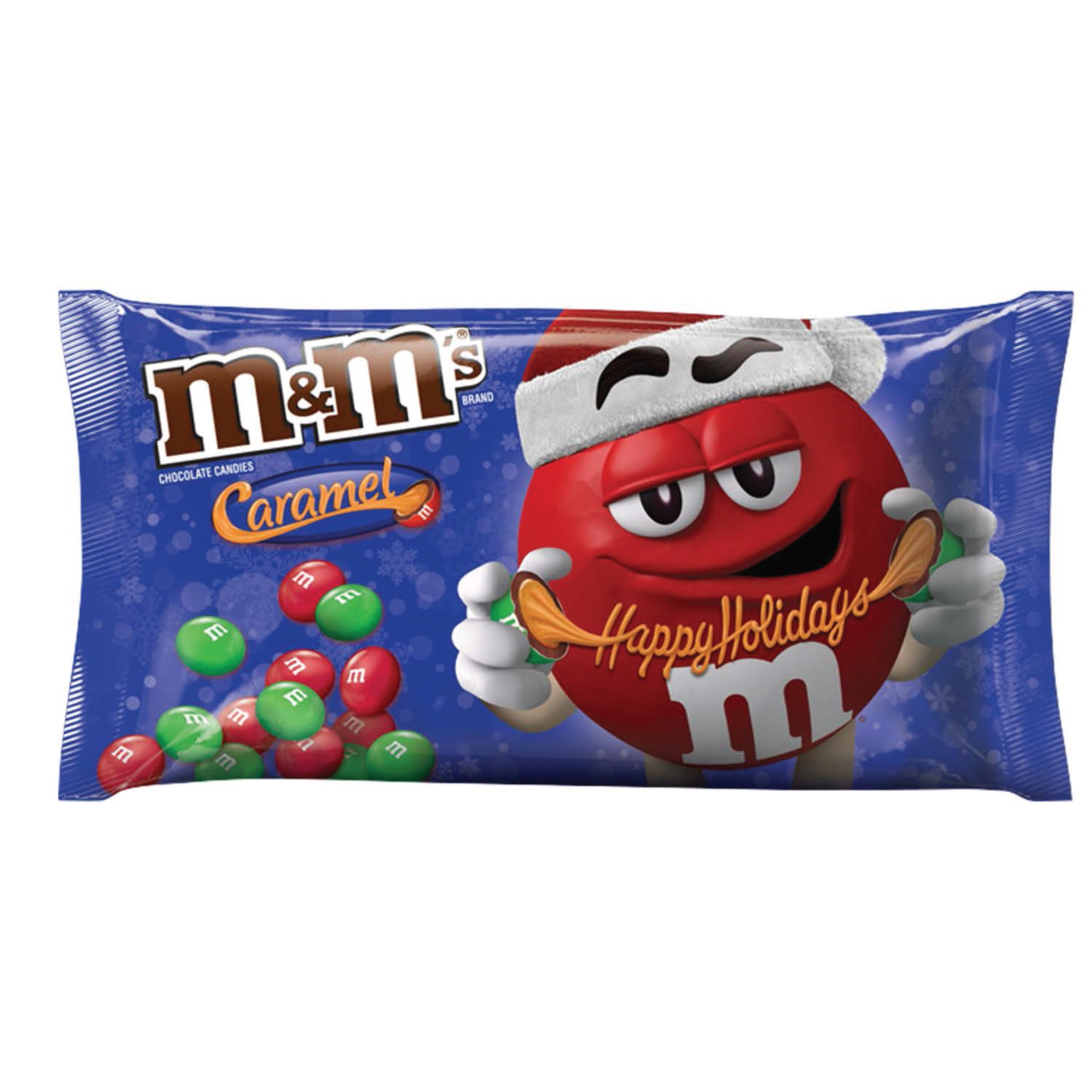 slide 1 of 4, M&M'S Holiday Caramel Chocolate Candy 10.2-Ounce Bag, 10.7 oz