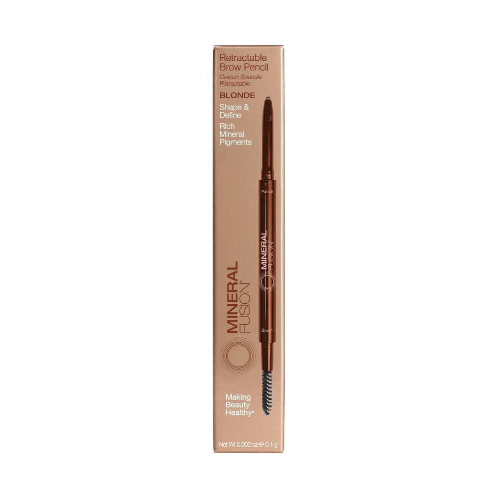 slide 3 of 6, Mineral Fusion Retractable Brow Pencil, Blonde, 1 ct