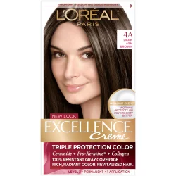 L'Oréal L'Oreal Paris Excellence Non-Drip Creme - 6.3 fl oz - 4A Dark Ash Brown - 1 Kit