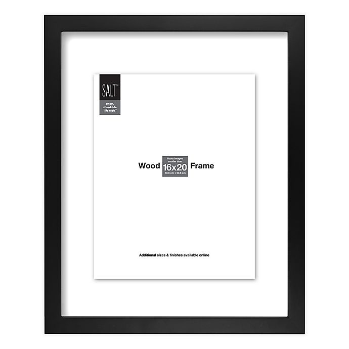 slide 1 of 2, SALT Floating Wall Picture Frame - Black, 16 in x 20 in