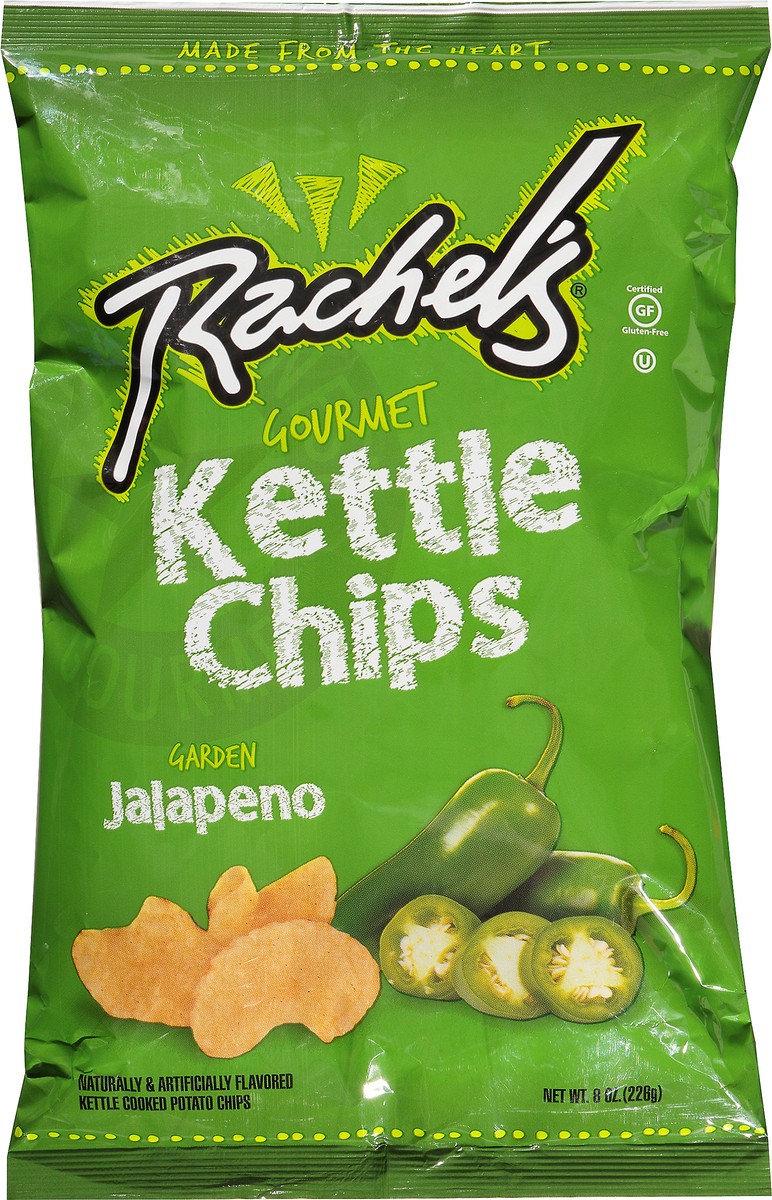 slide 7 of 9, Barrel O' Fun Rachel's Garden Jalapeno Gourmet Kettle Chips Bag, 1 ct