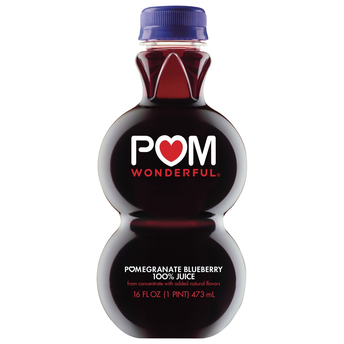 slide 1 of 3, POM Wonderful 100% Juice, Pomegranate Blueberry, 16 Ounce, 16 fl oz