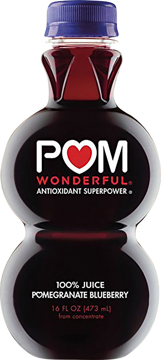 slide 2 of 3, POM Wonderful 100% Juice, Pomegranate Blueberry, 16 Ounce, 16 fl oz