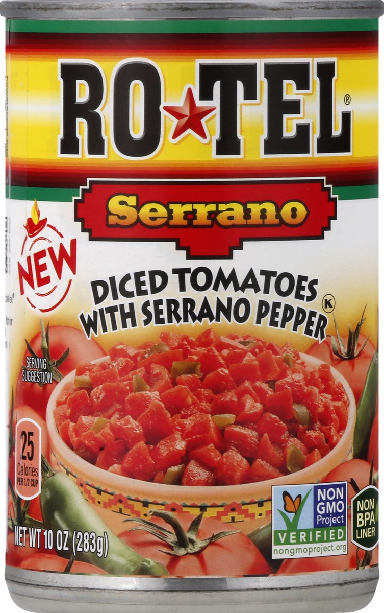 slide 7 of 8, Rotel Diced Tomatoes With Serrano Pepper 10 oz, 10 oz