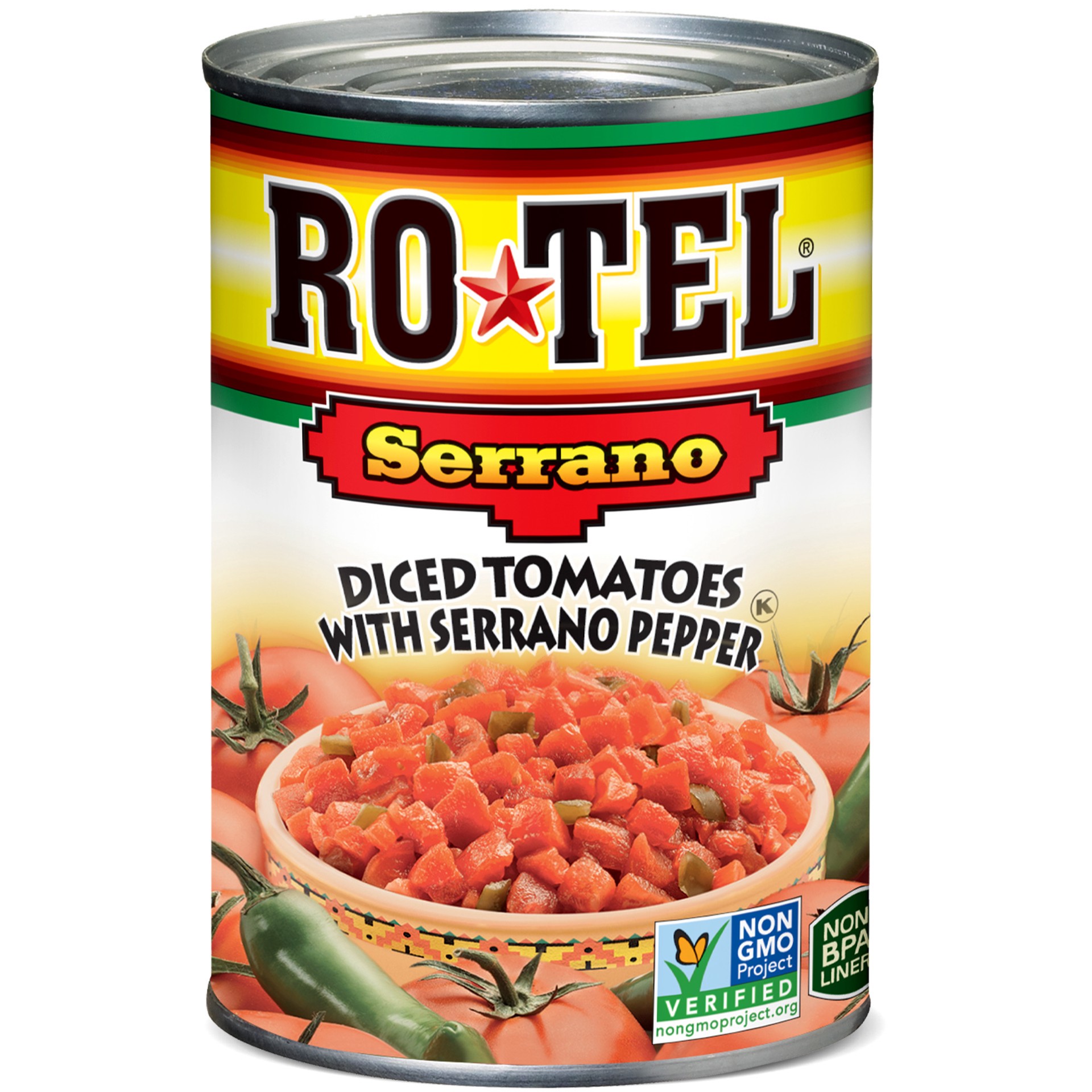 slide 1 of 8, Rotel Diced Tomatoes With Serrano Pepper 10 oz, 10 oz