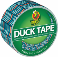 slide 1 of 1, Duck Herringbone Printed Duct Tape - Blue/Pink/Gray, 1.88 in x 10 yd
