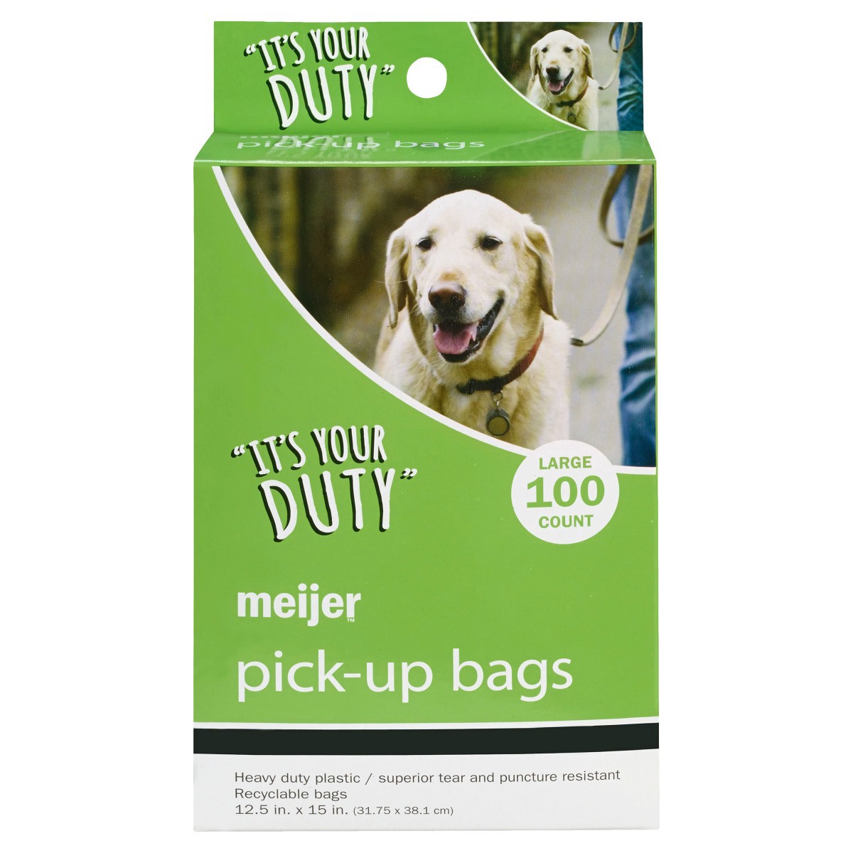 slide 1 of 1, Meijer Pet Waste Bags, Large, 100 ct