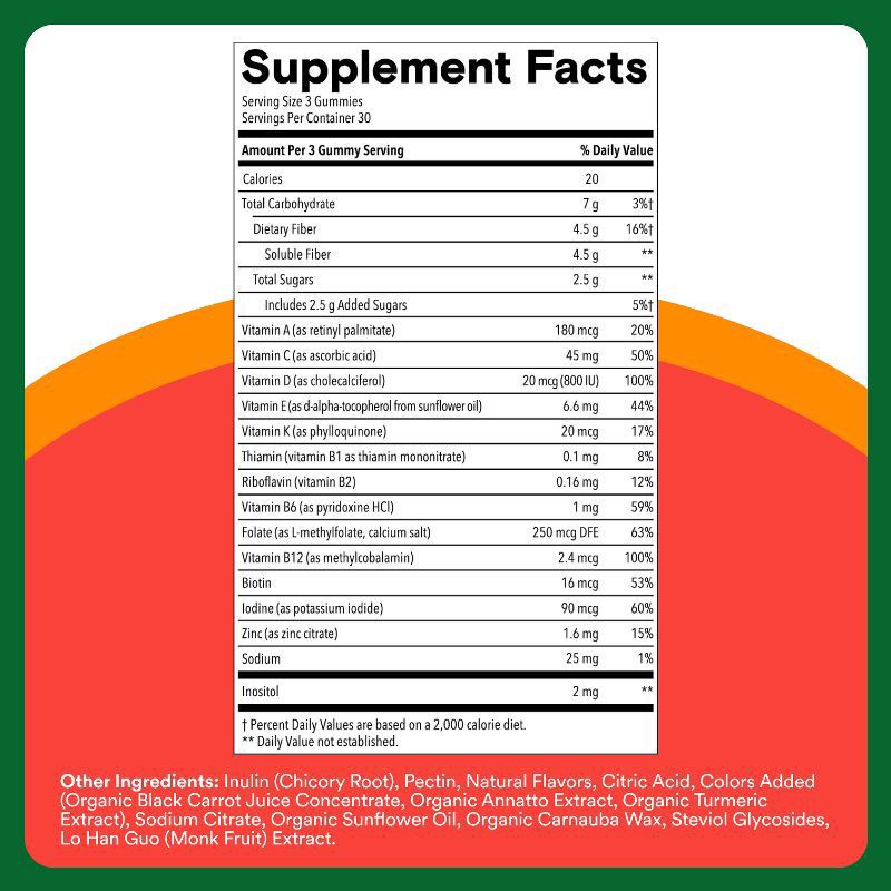 slide 2 of 9, SmartyPants Kids Plus Strawberry, Orange & Lemon Flavor Multi & Fiber 90 Gummies, 90 ct