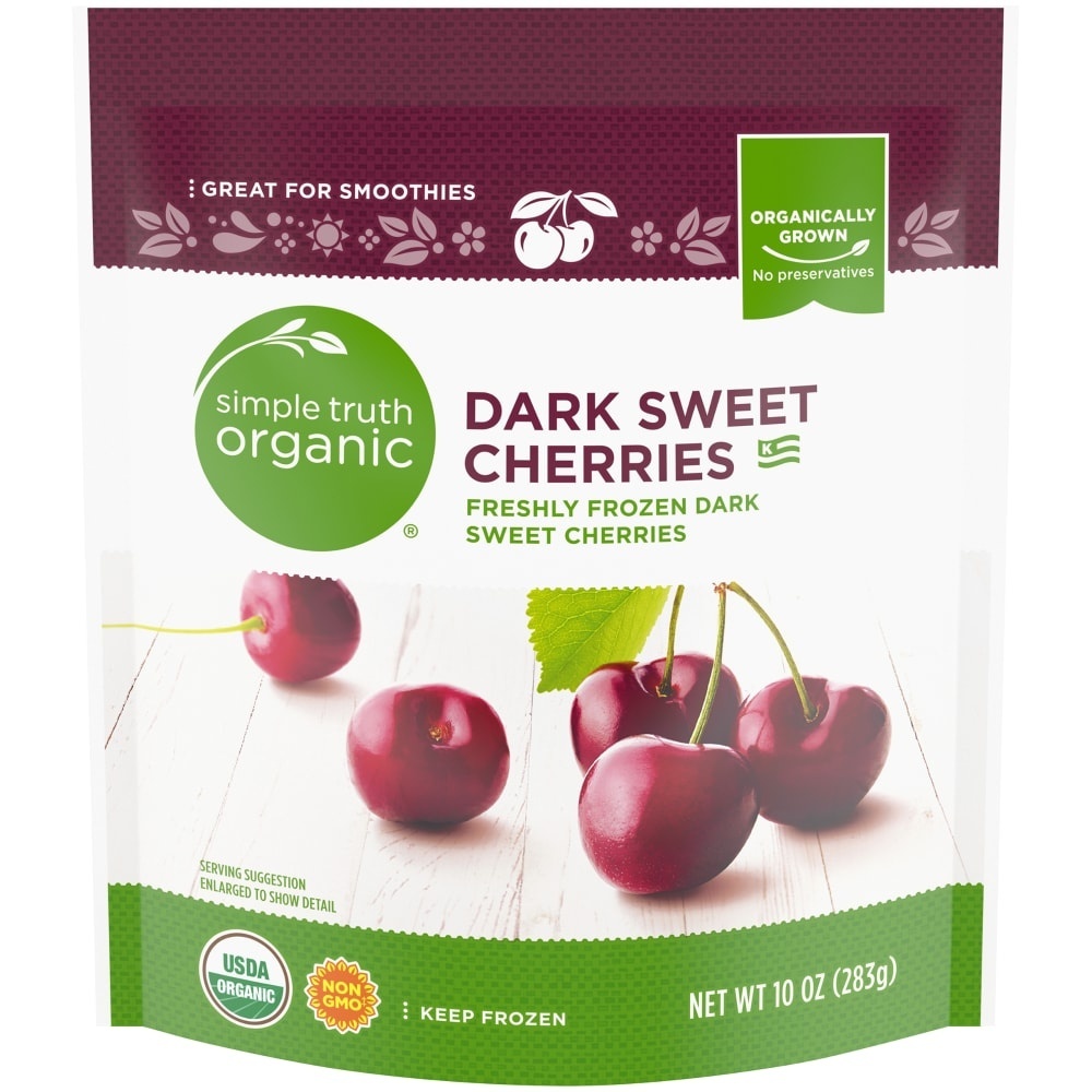 slide 1 of 1, Simple Truth Sto Dark Sweet Cherries, 10.1 ct