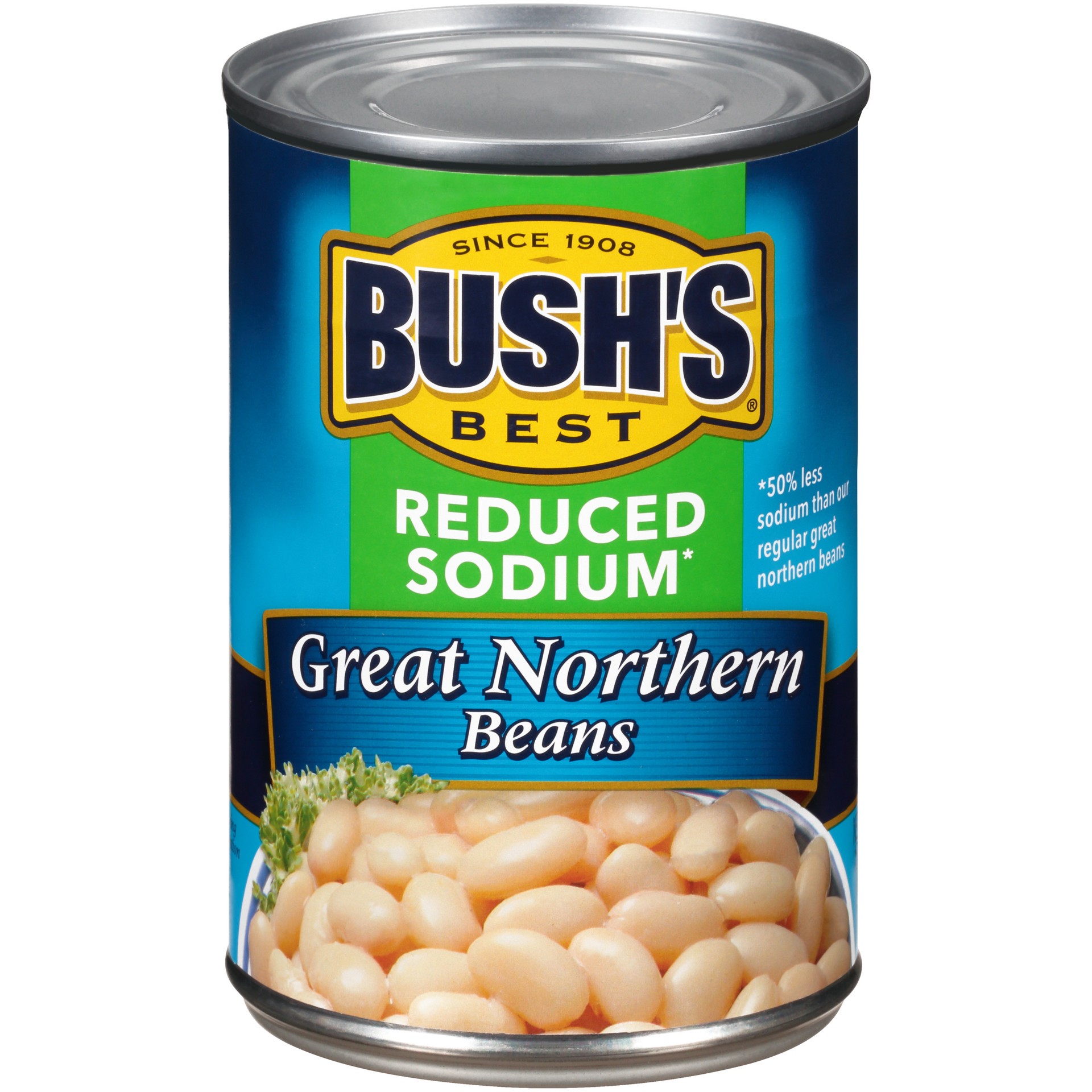 slide 2 of 5, Bush's Best Bush's Reduced Sodium Great Northern Beans 15.8 oz, 15.8 oz