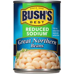 Bush's Best Reduced Sodium Great Northern Beans 15.8 oz