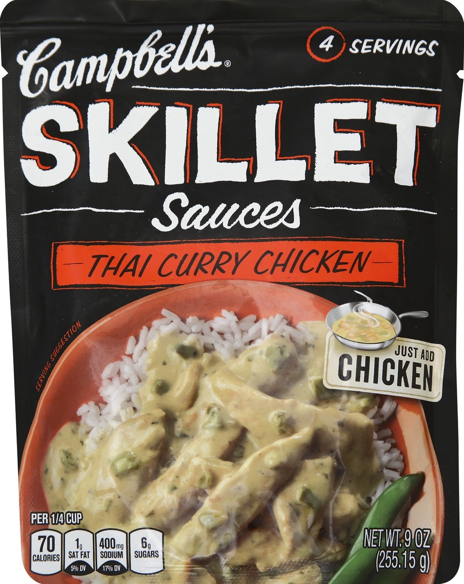 slide 2 of 2, Campbell's Thai Curry Chicken Skillet Sauces, 9 oz