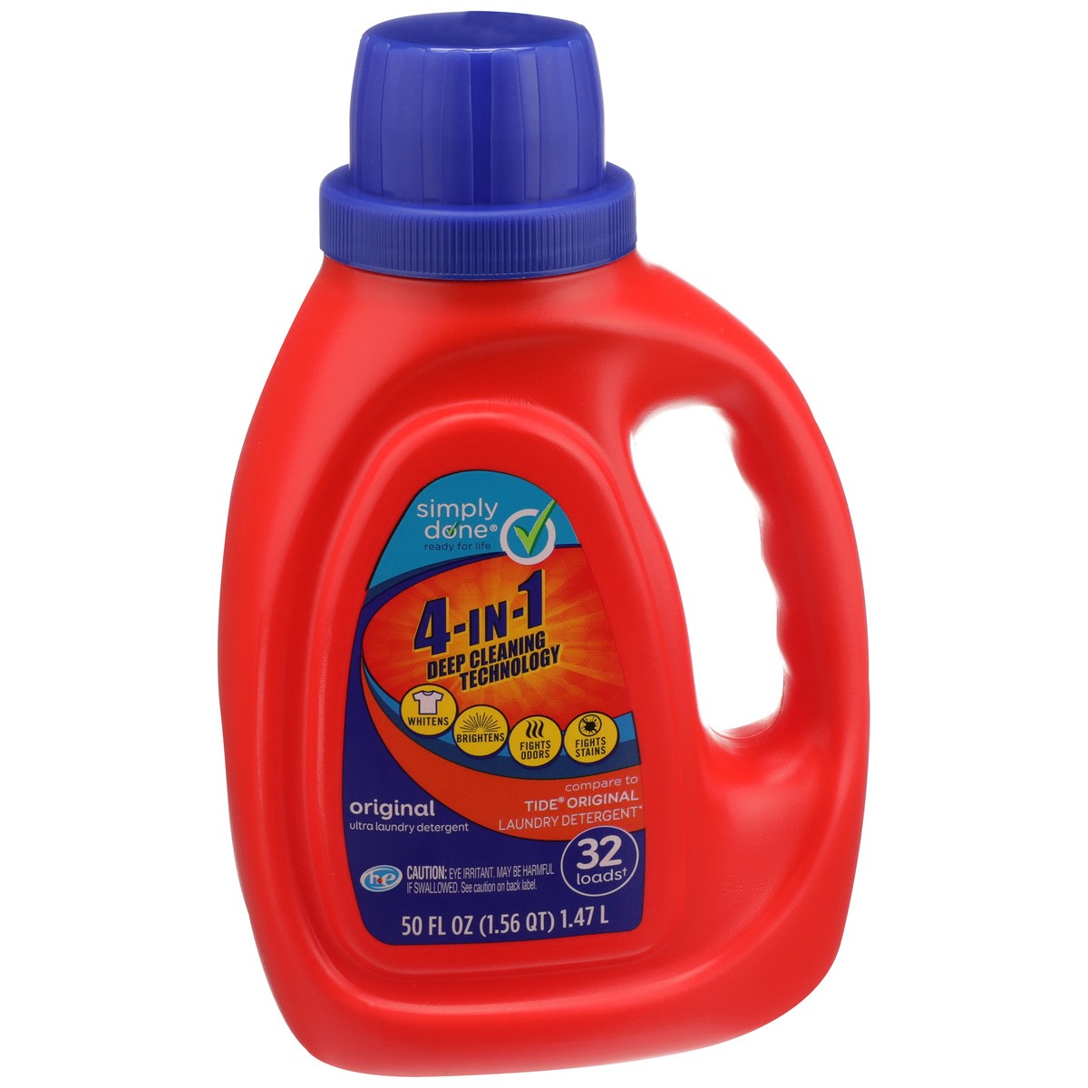 slide 2 of 8, Simply Done Original 4-In-1 Liquid Laundry Detergent, 50 fl oz; 1 liter