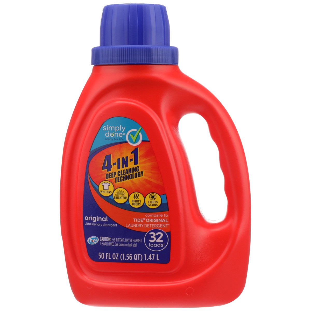 slide 7 of 8, Simply Done Original 4-In-1 Liquid Laundry Detergent, 50 fl oz; 1 liter