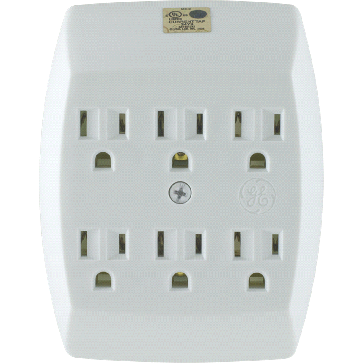 slide 2 of 5, General Electric Grounded 6-Outlet Tap, White, 1 ct