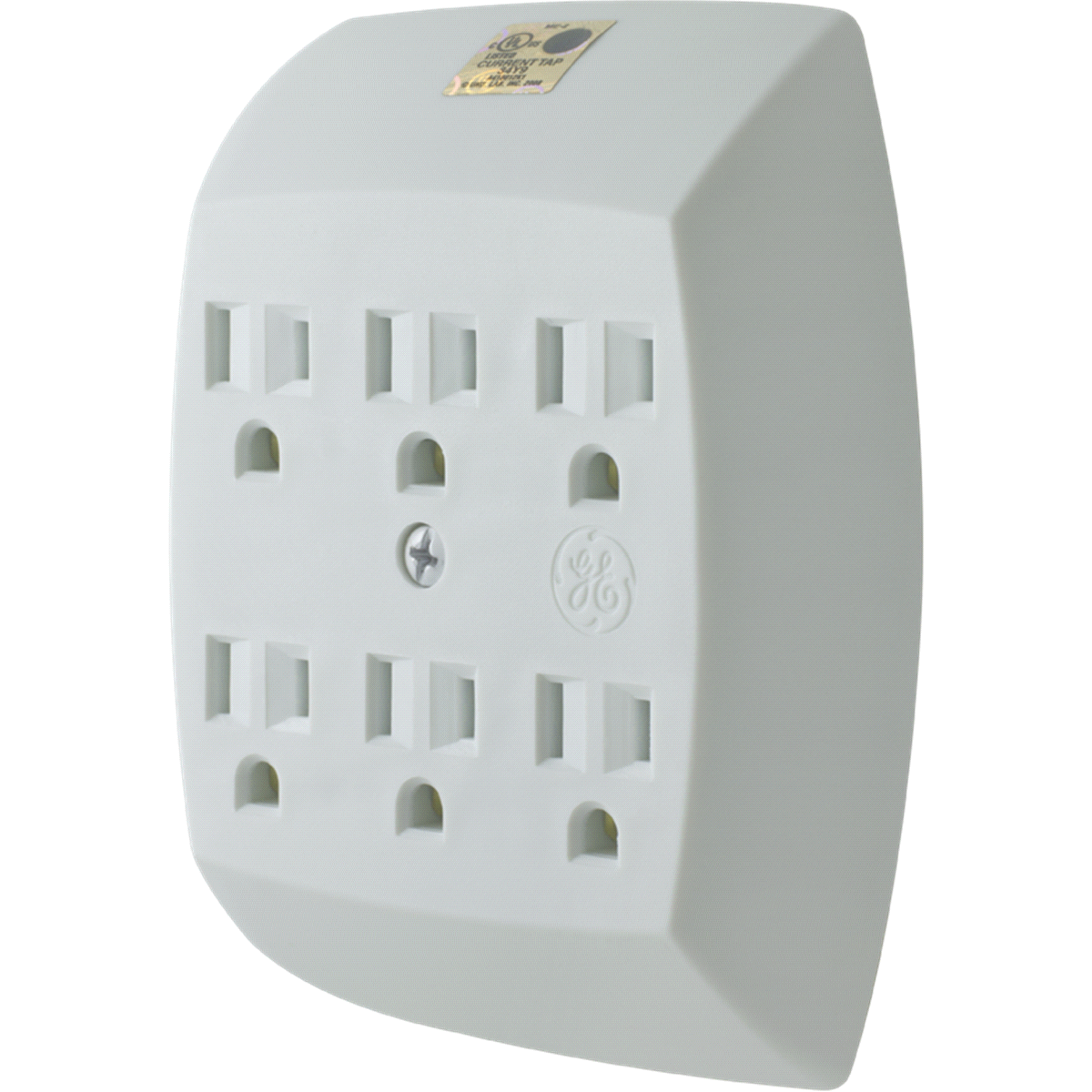 slide 3 of 5, General Electric Grounded 6-Outlet Tap, White, 1 ct