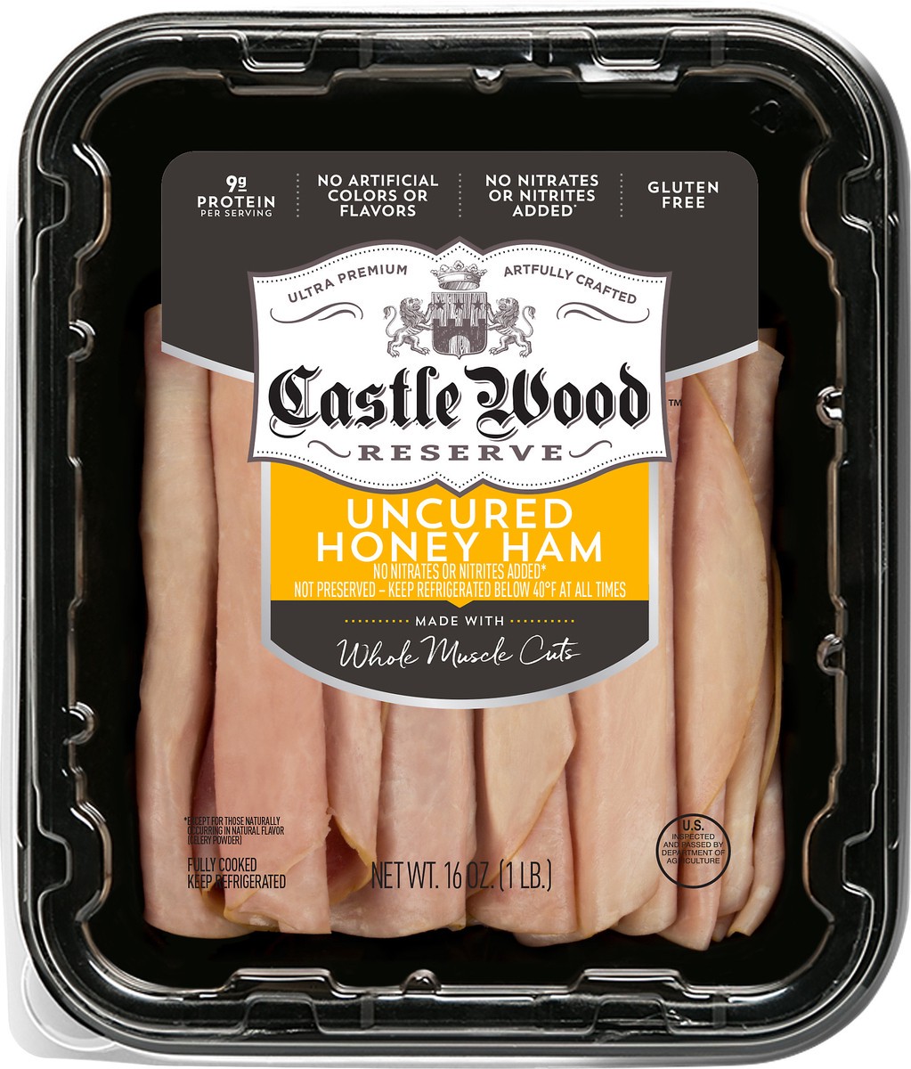 slide 1 of 1, Castle Wood Reserve Uncured Honey Ham 16 oz, 16 oz