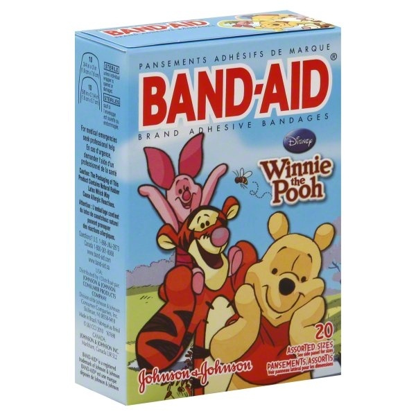slide 1 of 1, BAND-AID Adhesive Bandages, Disney Winnie the Pooh, Assorted Sizes, 20 ct