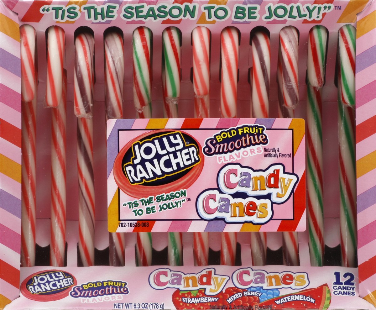 slide 3 of 4, Jolly Rancher Candy Canes 12 ea, 12 ct