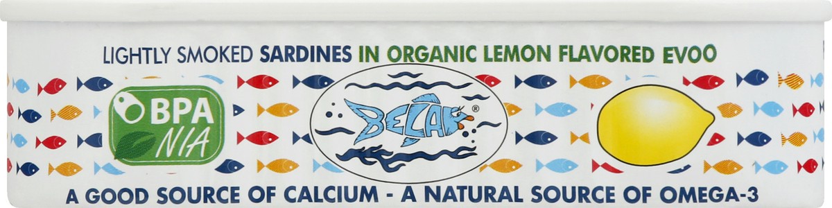 slide 9 of 9, Bela Lightly Smoked In Organic Lemon Flavored Extra Virgin Olive Oil Sardines 4.25 oz, 4.25 oz