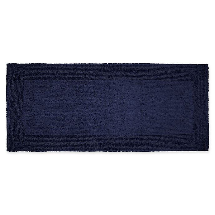 slide 1 of 1, Wamsutta Ultra Fine Reversible 24 x 60'' Bath Rug - Navy'', 1 ct