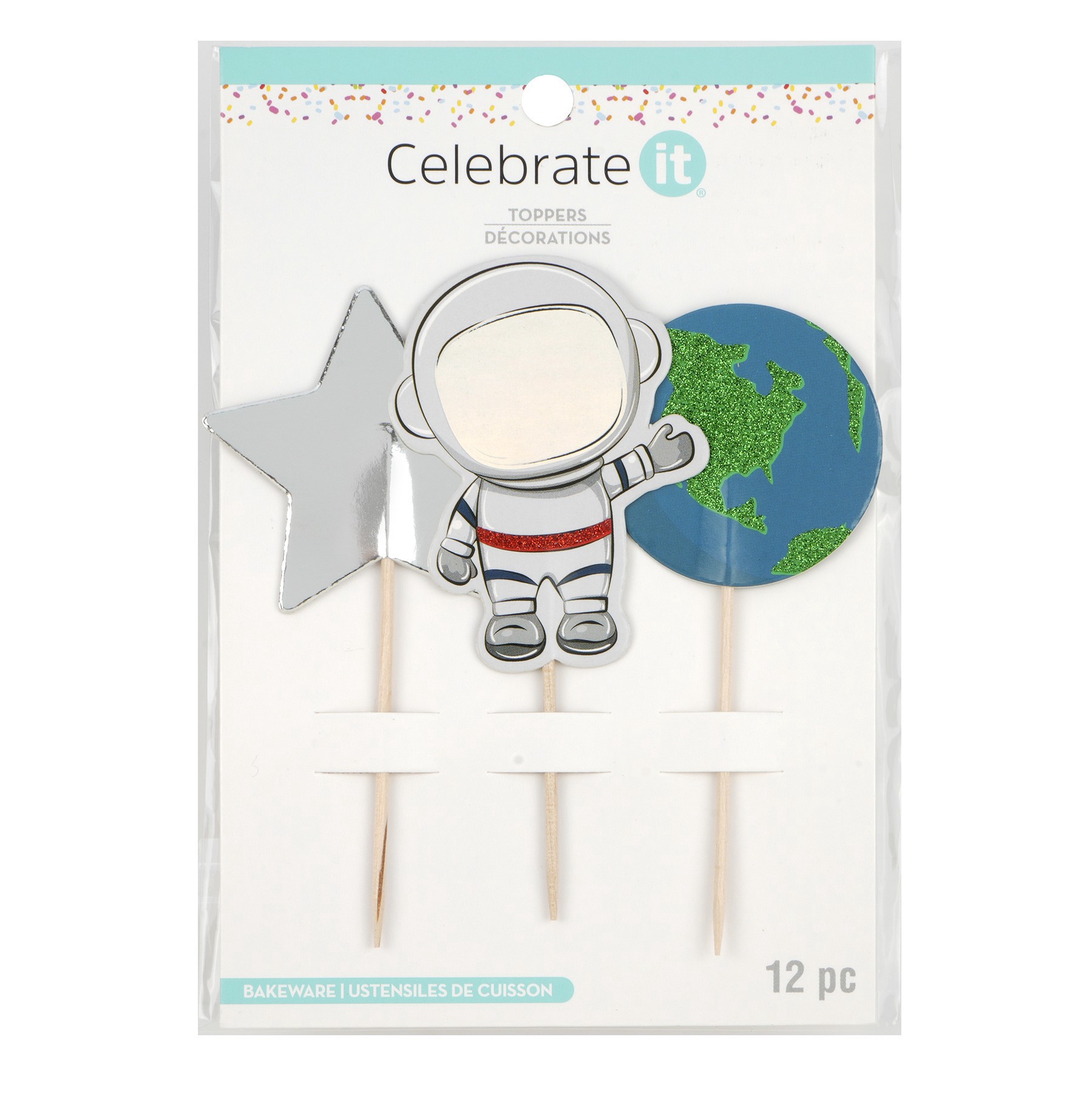 slide 2 of 2, Outer Space Cupcake Toppers, 12ct. By Celebrate It, 12 ct