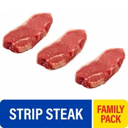 Choice Select Beef Strip Steak Family Pack (About 4 Steaks)