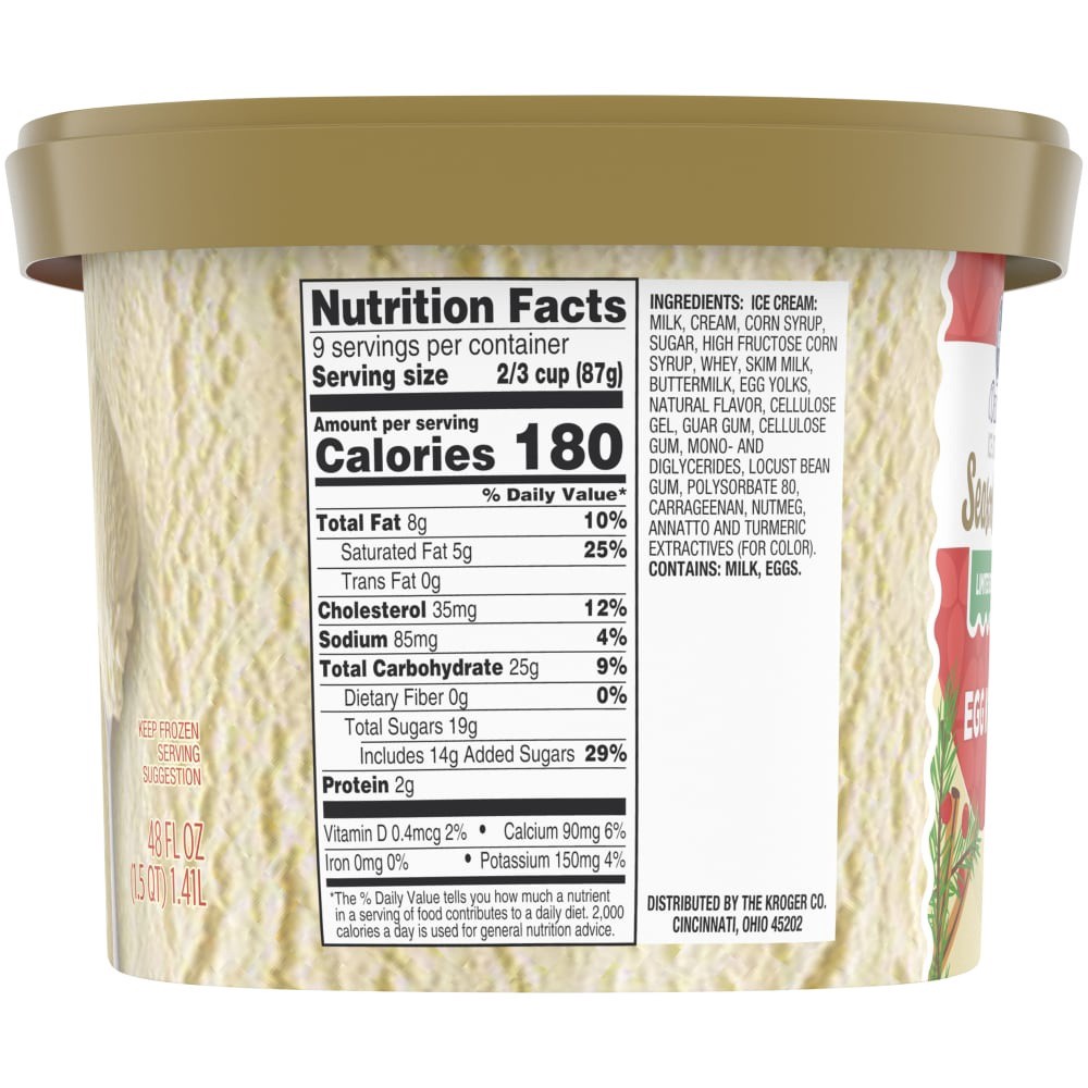 slide 5 of 5, Kroger Deluxe Season's Best Egg Nog Ice Cream, 48 fl oz