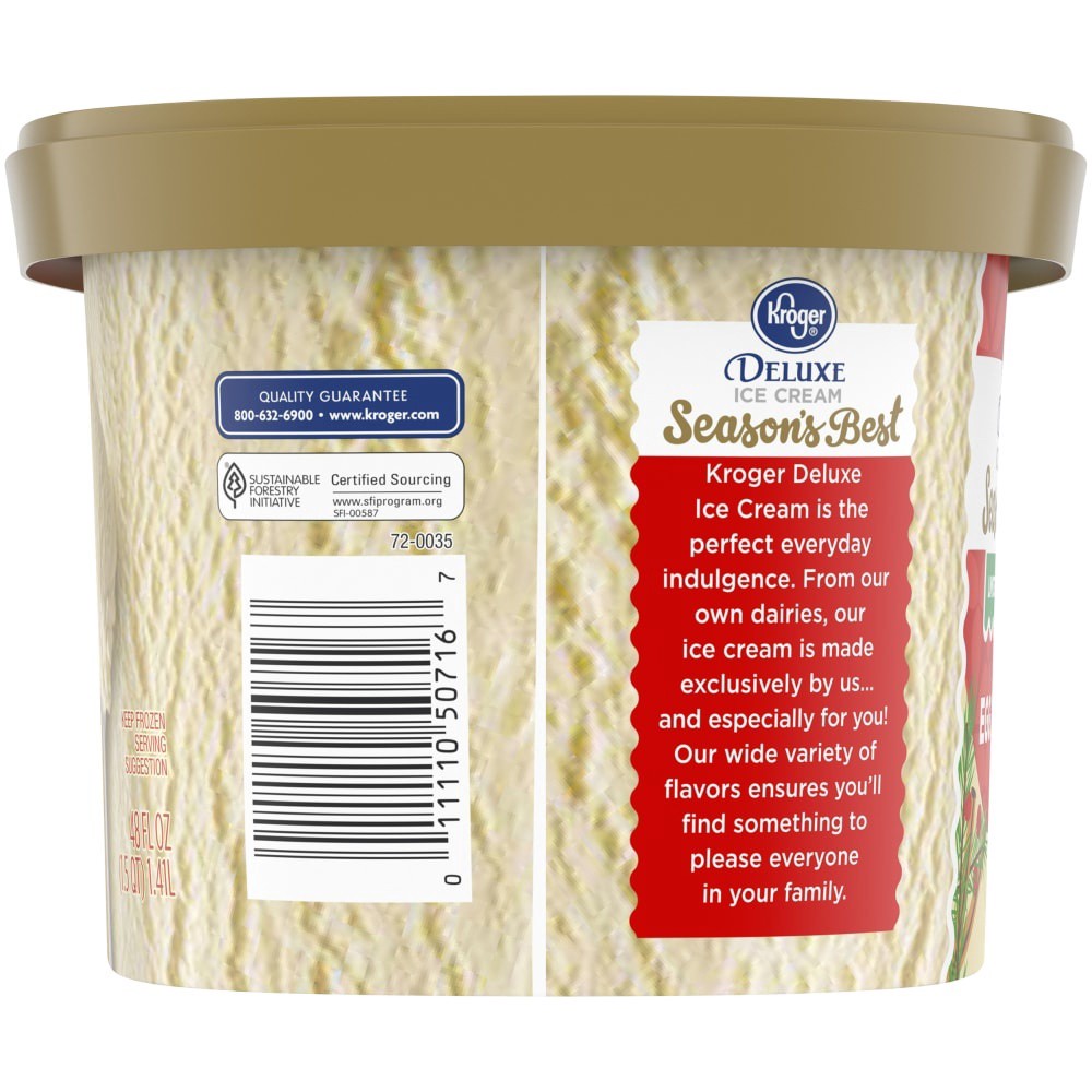 slide 2 of 5, Kroger Deluxe Season's Best Egg Nog Ice Cream, 48 fl oz