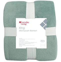 Everyday Living Green Plush Blanket
